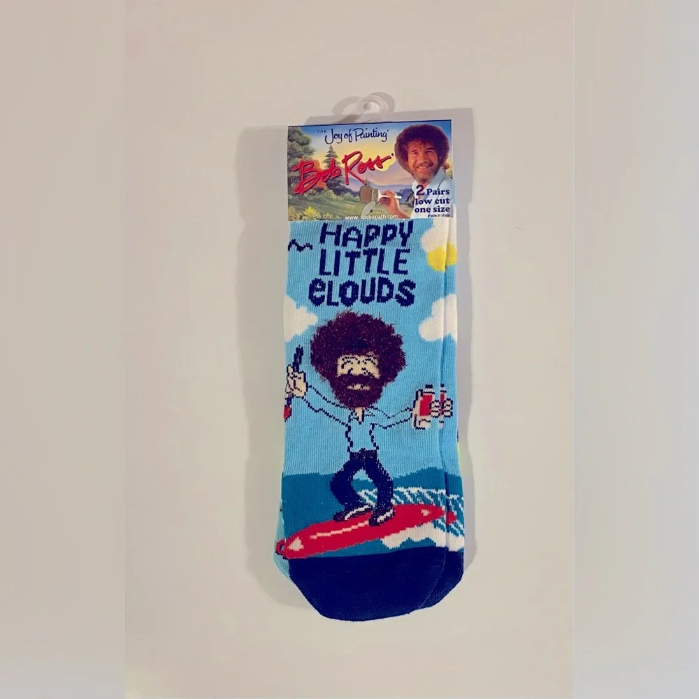 Fun Novelty Socks Featuring Bob Ross